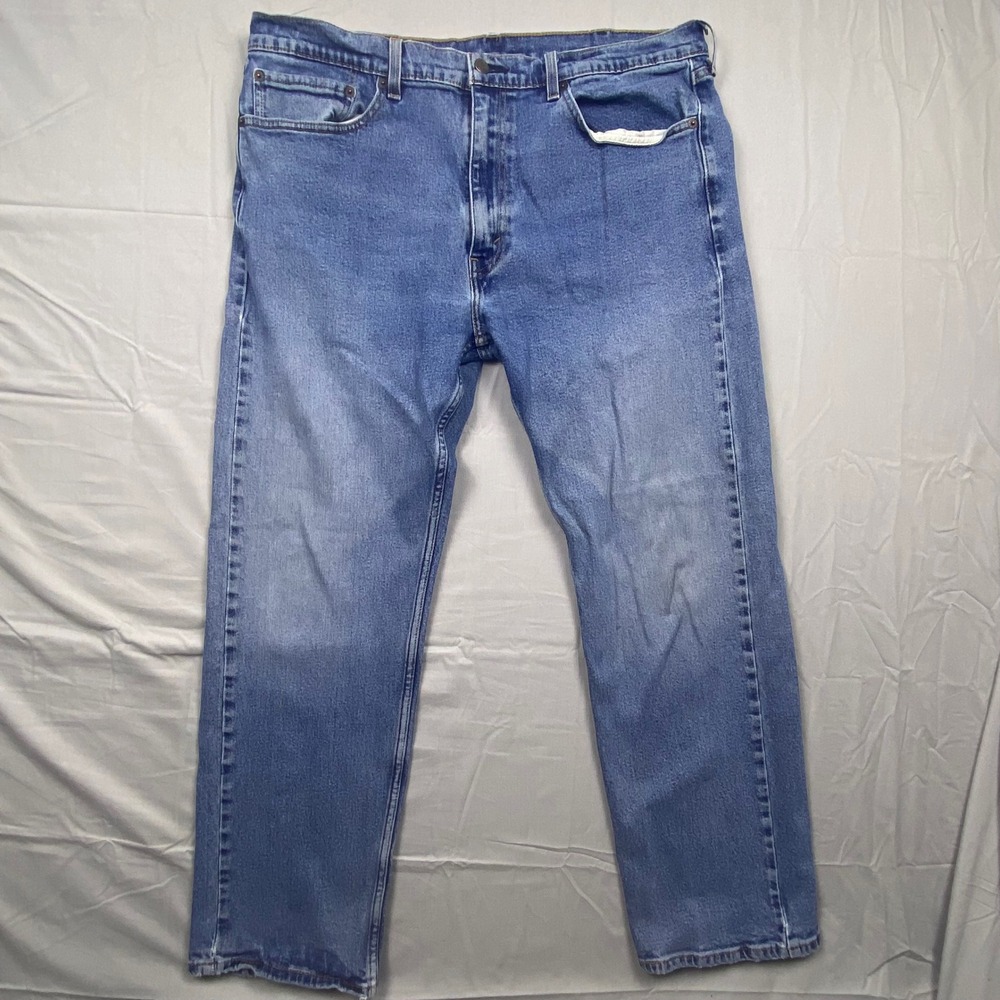 Levis 505 Regular Fit Jeans Mens 38x30 Blue Straight Leg Medium Wash Denim EUC